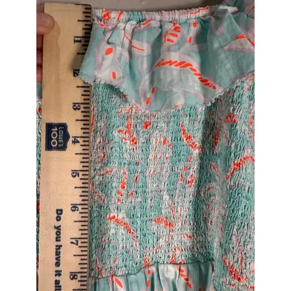 Vineyard Vines Cay Floral Smocked Midi Dress XL - Picture 4 of 10